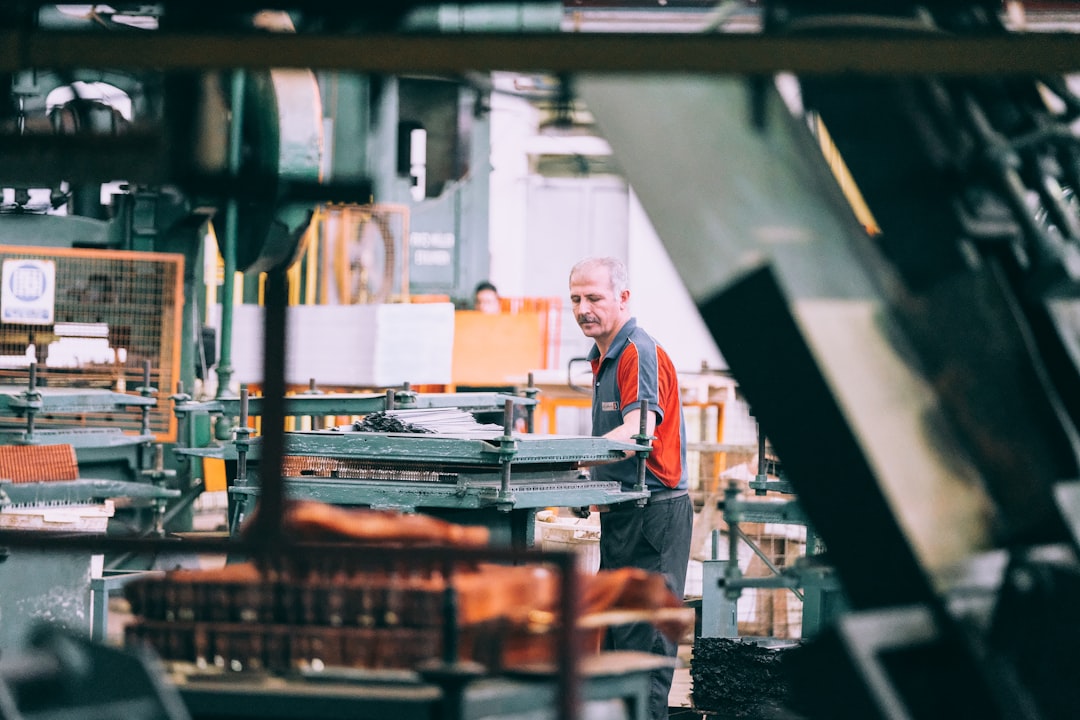 Operator working with machinery on the shop floor